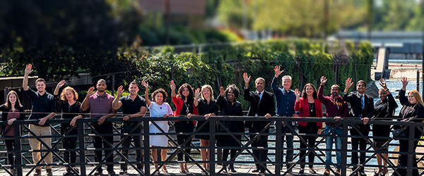 AM General Team on the bridge in South Bend, IN